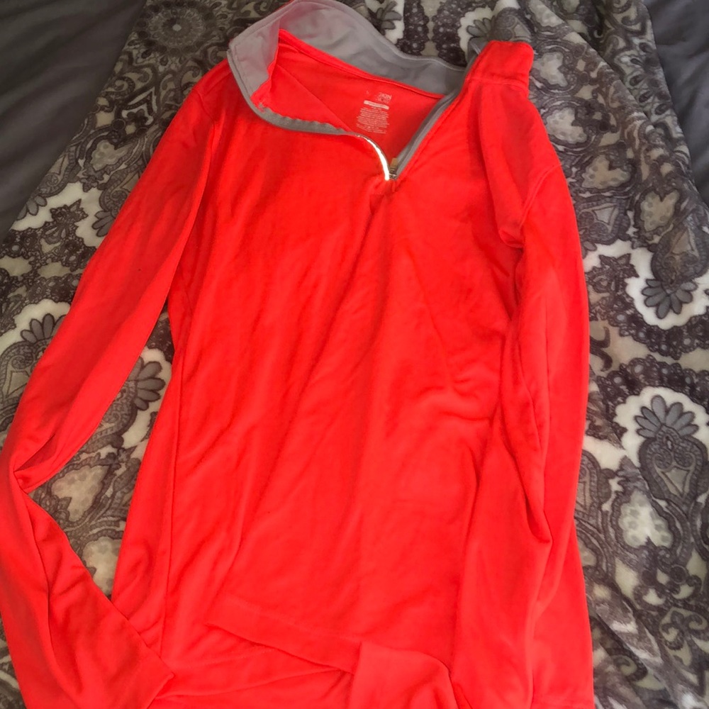 Neon orange pull over SOLD